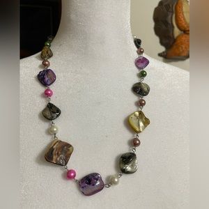 Beautiful Colorful Stone and Bead Necklace